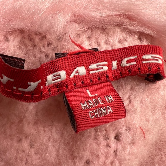 Vintage J.J. Basics Pink Sweater Sz L Y2K - Picture 13 of 13